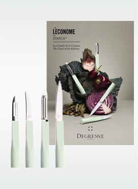 Set L´econome Pelador y cuchillo (4 piezas) Blanco